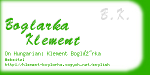 boglarka klement business card